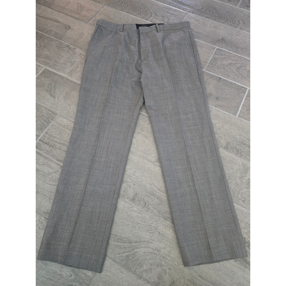 Theory Marlo Wool‎ Dress Pants Mens Size 34 Gray Career Business Houndstooth